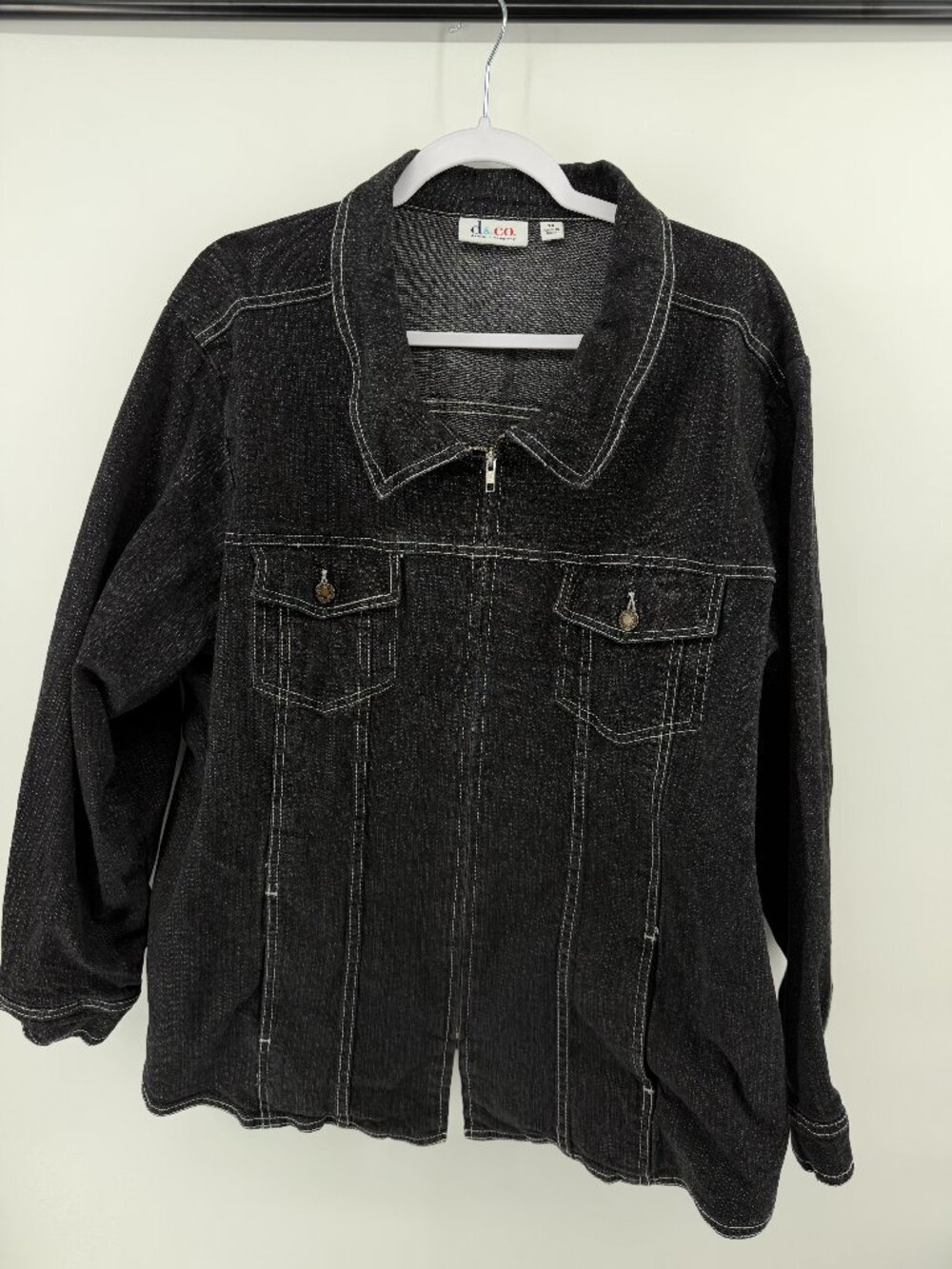 DENIM & Company black jacket size 2x